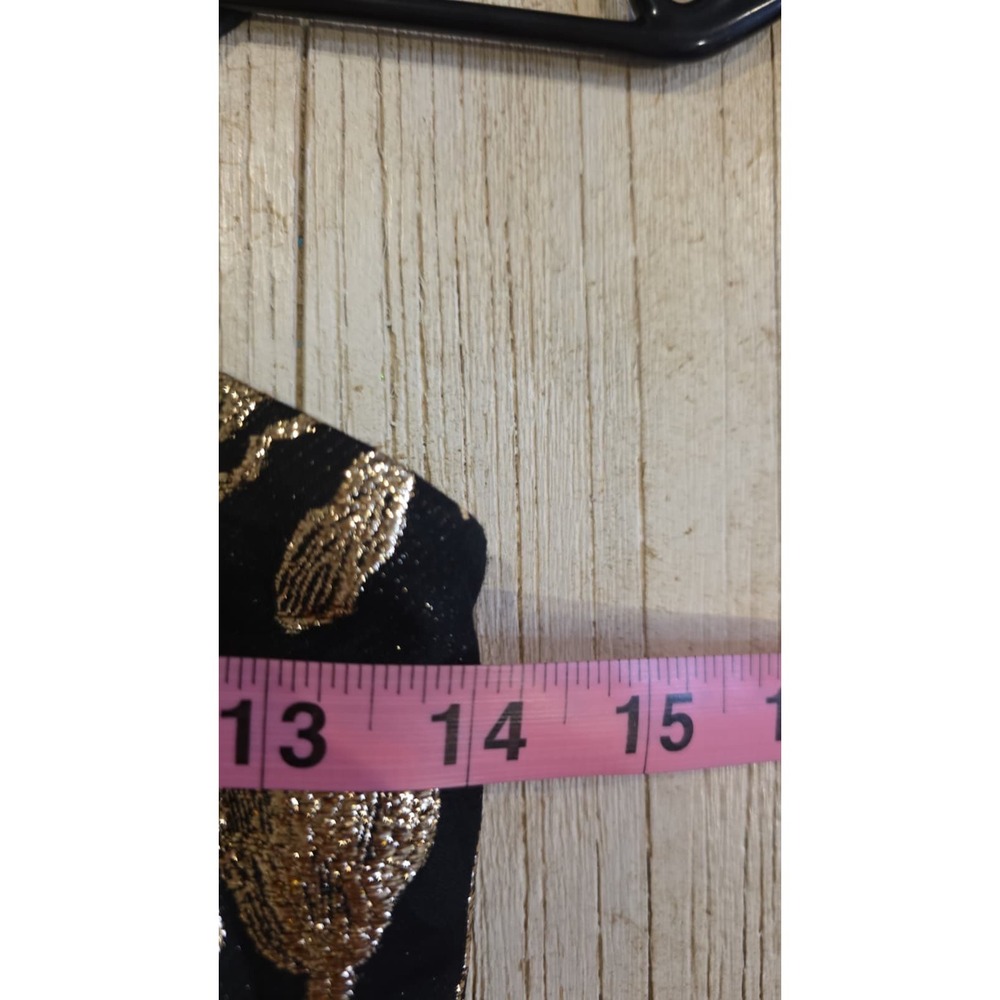 Alice + Olivia Black Gold Metallic Floral Brocade Mini Dress Bow Cocktail 2 - Picture 13 of 15
